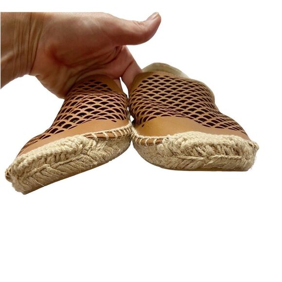 Soludos Perforated Leather Espadrille Flat Smoking Loafers size 9 - Picture 7 of 9